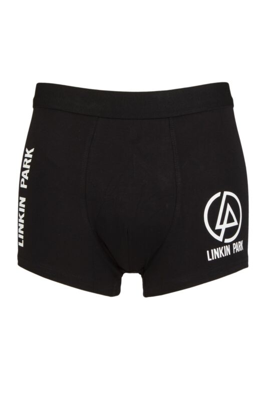 SOCKSHOP Music Collection 1 Pack Linkin Park Boxer Shorts Black Small