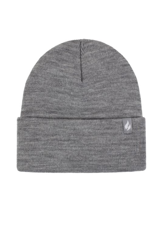 Mens and Women's 1 Pack SOCKSHOP Heat Holders Lite Maple Turnover Hat Light Grey One Size