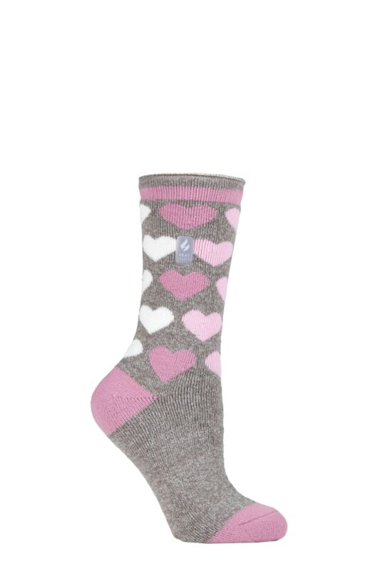 Women's 1 Pair SOCKSHOP Heat Holders 1.6 TOG Lite Patterned and Striped Socks