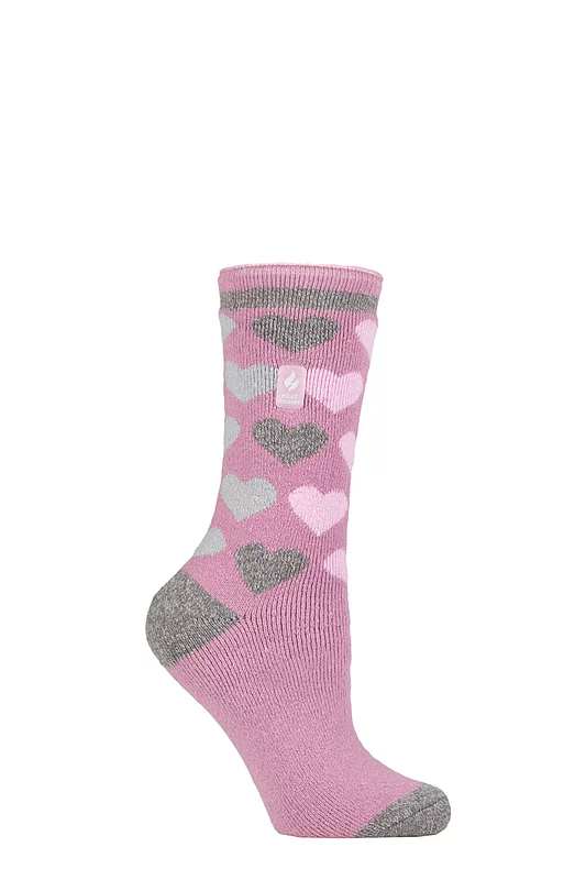 Women's 1 Pair SOCKSHOP Heat Holders 1.6 TOG Lite Patterned and Striped Socks