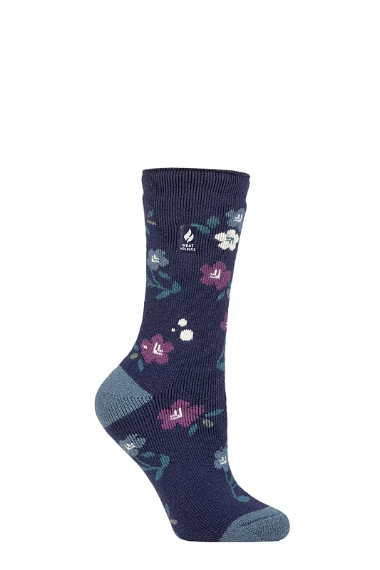 Women's 1 Pair SOCKSHOP Heat Holders 1.6 TOG Lite Patterned and Striped Socks