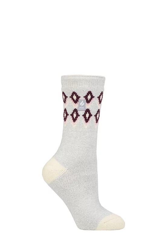 Women's 1 Pair SOCKSHOP Heat Holders 1.6 TOG Lite Patterned and Striped Socks