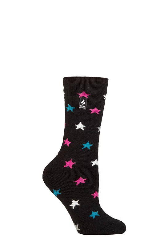Women's 1 Pair SOCKSHOP Heat Holders 1.6 TOG Lite Patterned and Striped Socks