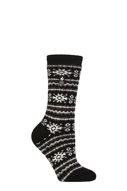 Women's 1 Pair SOCKSHOP Heat Holders 1.6 TOG Lite Patterned and Striped Socks