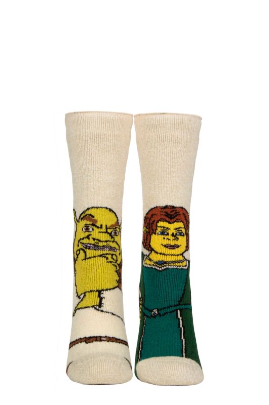Women's 1 Pair SOCKSHOP Heat Holders 1.6 TOG Lite Shrek Thermal Socks