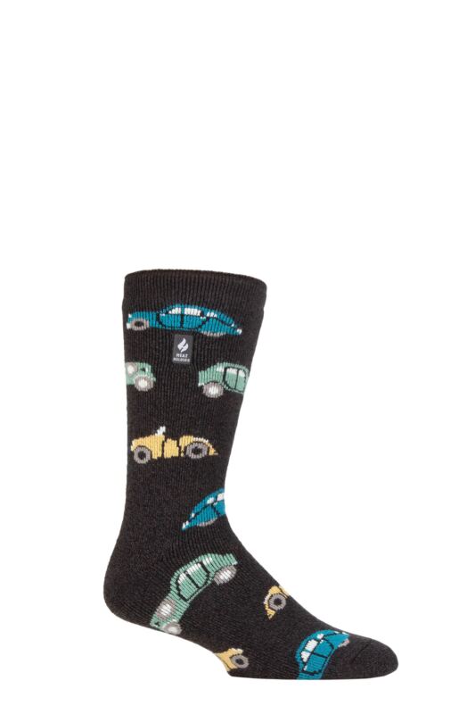 Mens 1 Pair SOCKSHOP Heat Holders 1.6 TOG Lite Hobby Thermal Socks Charcoal Transport 6-11