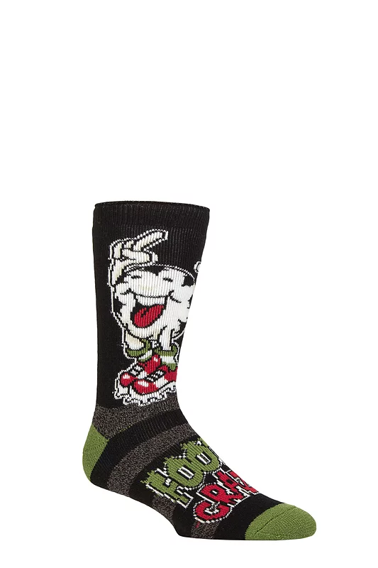 Mens 1 Pair SOCKSHOP Heat Holders 1.6 TOG Lite Novelty Thermal Socks Footy Crazy 6-11