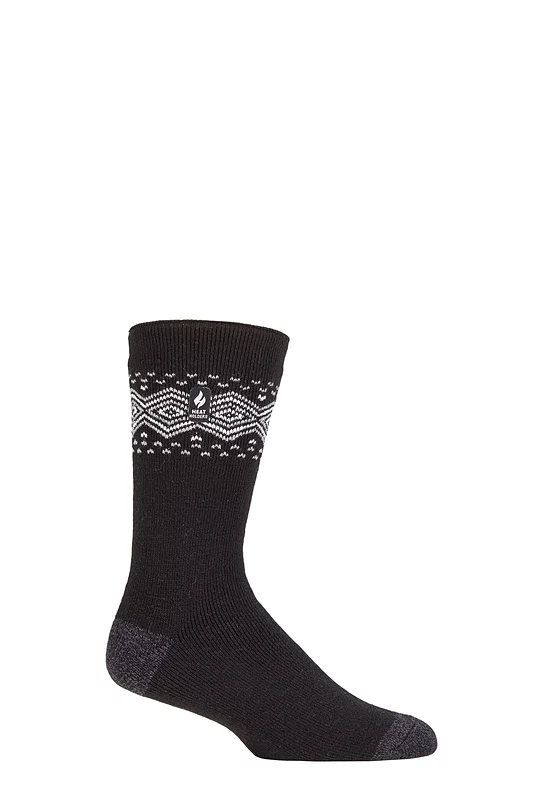 Mens 1 Pair SOCKSHOP Heat Holders 1.6 TOG Lite Striped, Patterned & Argyle Socks