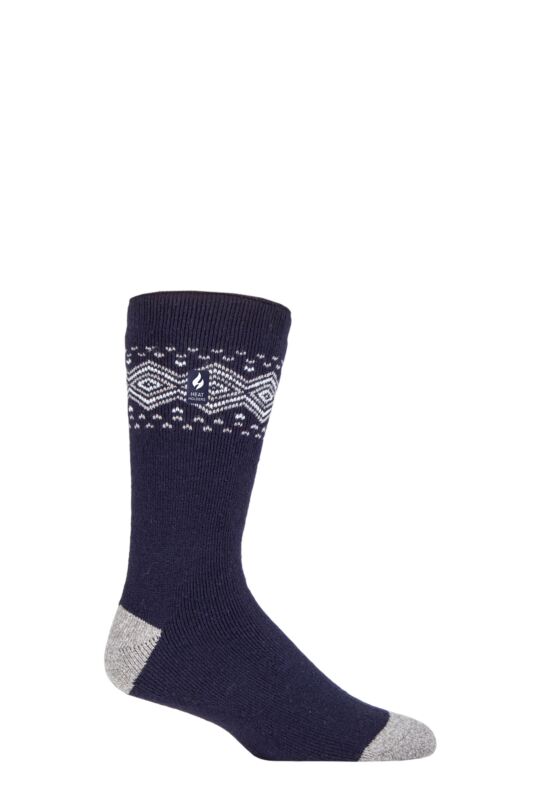 Mens 1 Pair SOCKSHOP Heat Holders 1.6 TOG Lite Striped, Patterned & Argyle Socks