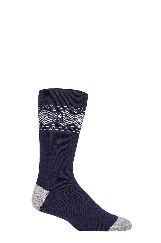Mens 1 Pair SOCKSHOP Heat Holders 1.6 TOG Lite Striped, Patterned & Argyle Socks