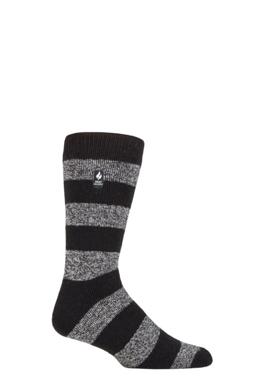 Mens 1 Pair SOCKSHOP Heat Holders 1.6 TOG Lite Striped, Patterned & Argyle Socks