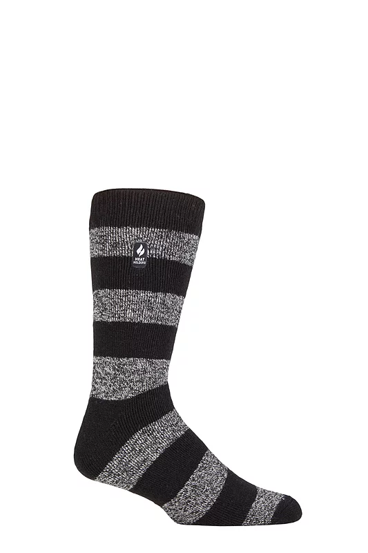 Mens 1 Pair SOCKSHOP Heat Holders 1.6 TOG Lite Striped, Patterned & Argyle Socks