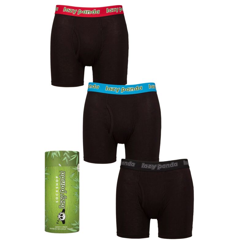 Mens 3 Pack SOCKSHOP Lazy Panda Bamboo Boxer Shorts