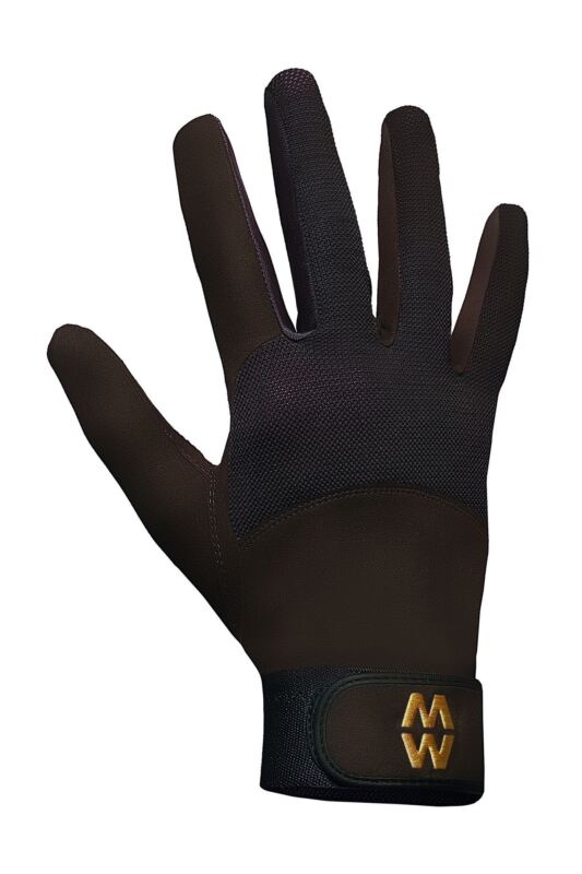 Mens and Women's 1 Pair MacWet Long Mesh Sports Gloves Brown 7.75