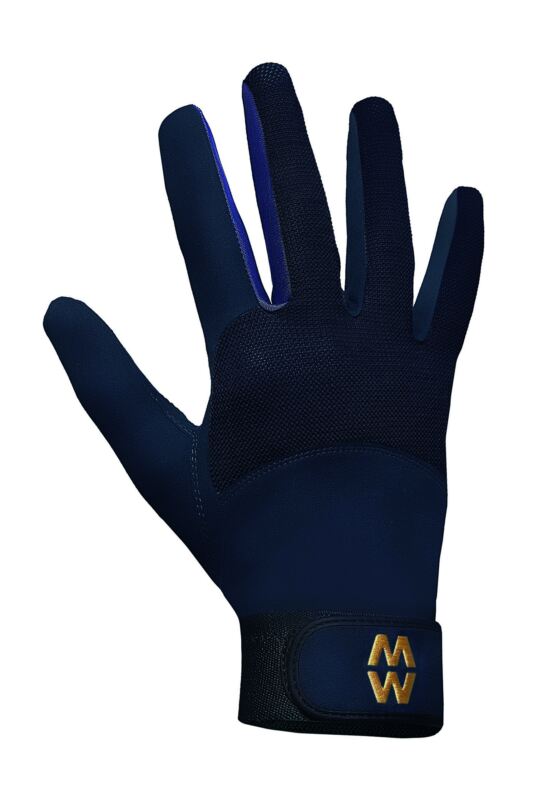 Mens and Women's 1 Pair MacWet Long Mesh Sports Gloves Navy 11
