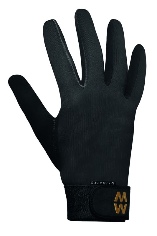 Mens and Women's 1 Pair MacWet Long Climatec Sports Gloves Black 10.5