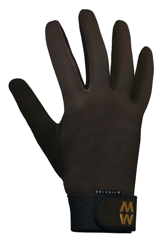 Mens and Women's 1 Pair MacWet Long Climatec Sports Gloves Brown 7
