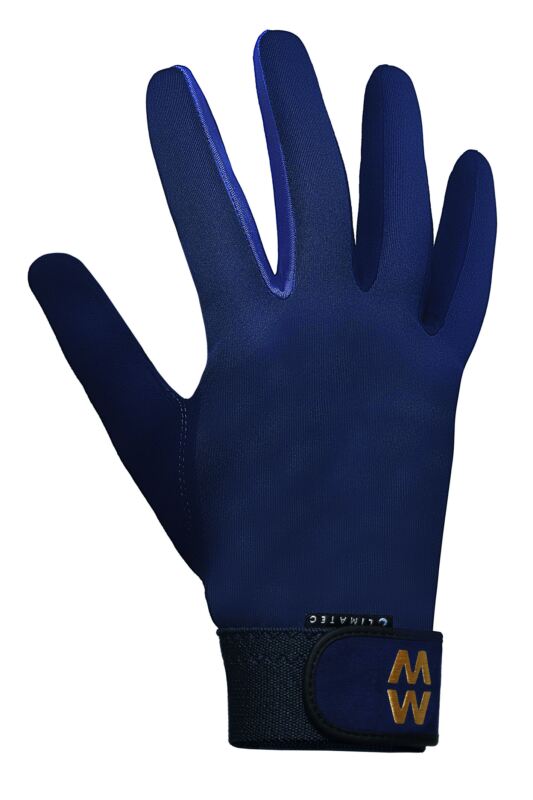 Mens and Women's 1 Pair MacWet Long Climatec Sports Gloves Navy 10