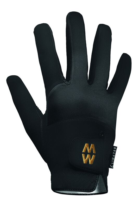 Mens and Women's 1 Pair MacWet Short Climatec Sports Gloves Black 11.5