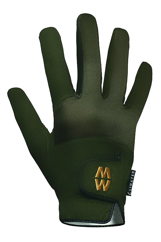 Mens and Women's 1 Pair MacWet Short Climatec Sports Gloves Green 7