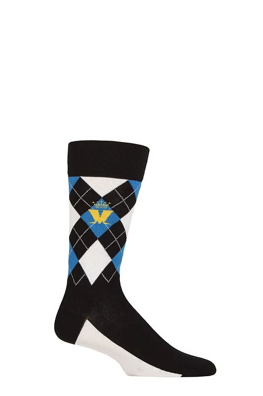SOCKSHOP Music Collection 1 Pair Madness Cotton Socks Blue Diamond One Size