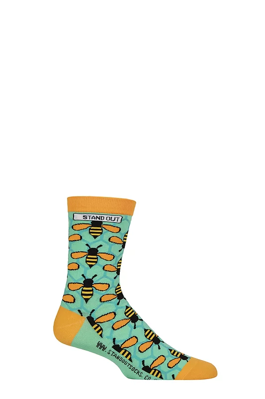 Stand Out Socks 1 Pair Manchester Bee Cotton Socks Manchester Bee 3-7