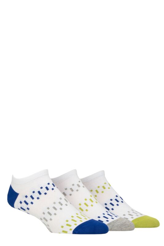 Mens 3 Pair Pringle Plain and Patterned Cotton Secret Socks