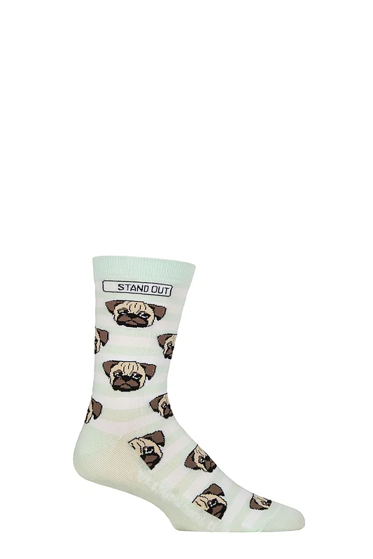 Stand Out Socks 1 Pair Pug Cotton Socks Pug 8-12