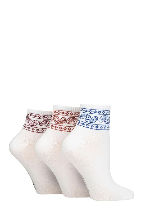 Women's 3 Pair SOCKSHOP Wildfeet Plain Mid Cut Ribbed Crew Socks