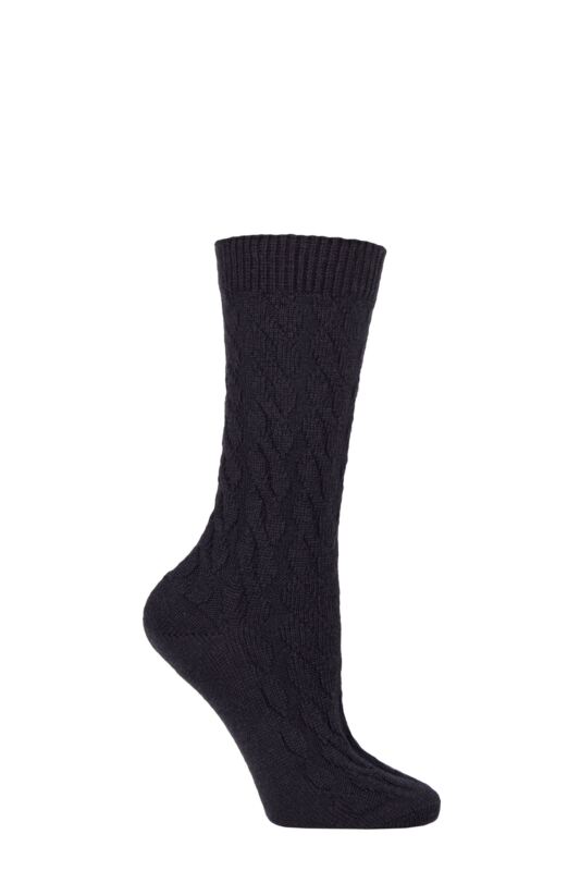 Women's 1 Pair Pantherella Kate Cable Knit Merino Wool Socks