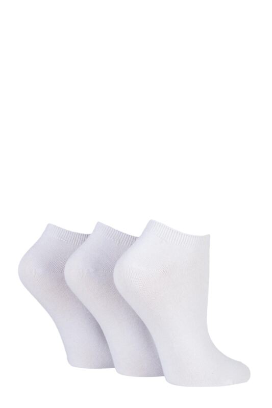 Women's 3 Pair SOCKSHOP Bamboo Trainer Socks with Smooth Toe Seams