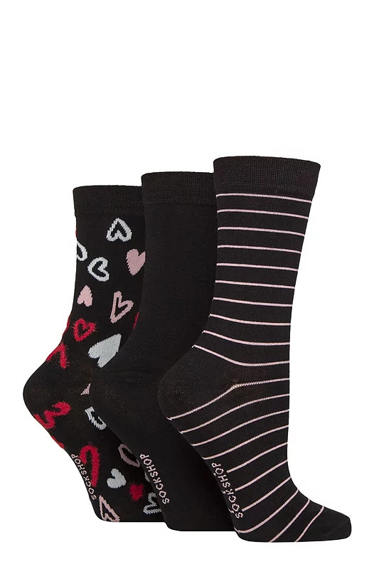 Women's 3 Pair SOCKSHOP Bamboo Feather Socks
