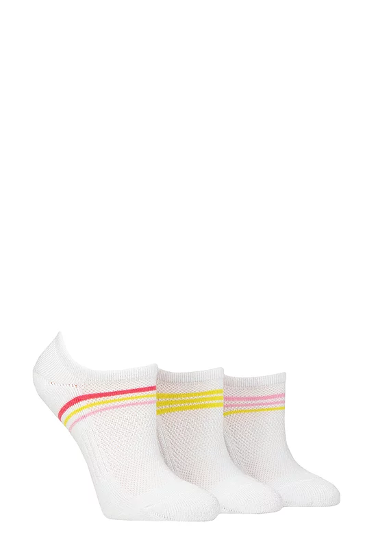 Women's 3 Pair SOCKSHOP Half Cushioned Bamboo No Show Socks