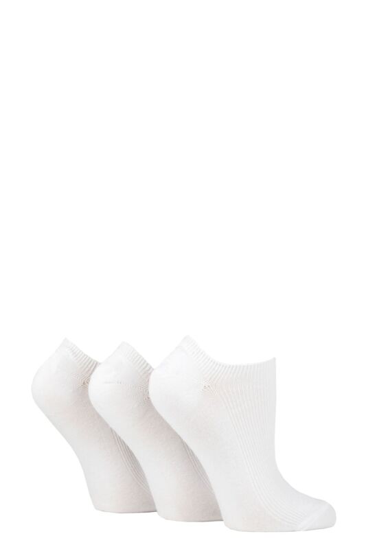 Women's 3 Pair SOCKSHOP Patterned, Striped, Plain, Ribbed and Mesh Bamboo Trainer Socks