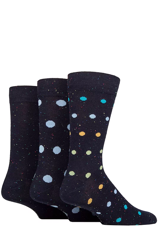Mens 3 Pair SOCKSHOP Speckled Bamboo Socks