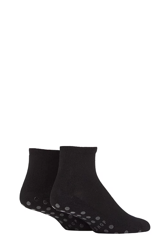 Mens and Women's 2 Pair Lazy Panda Bamboo Cushioned Slipper Socks
