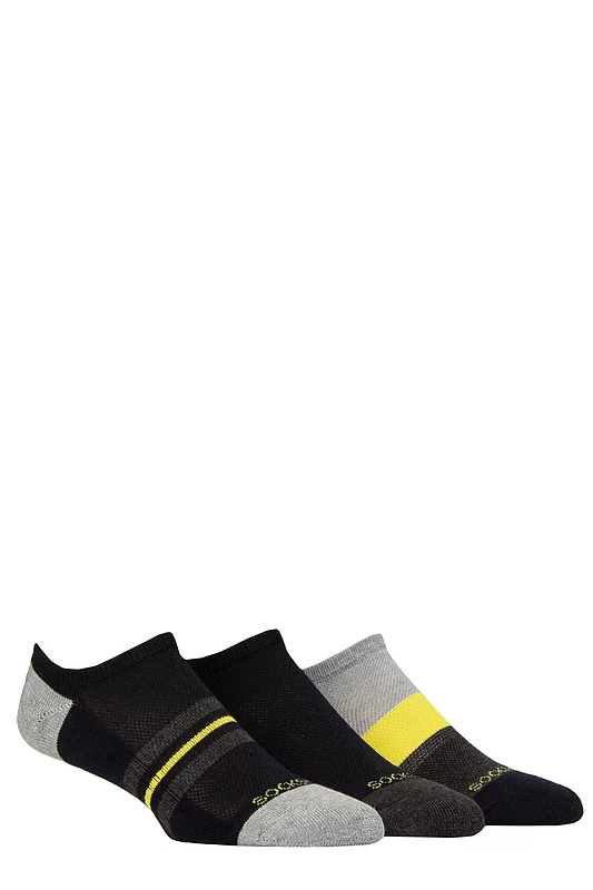 Mens 3 Pair SOCKSHOP Bamboo Cushioned Trainer Socks