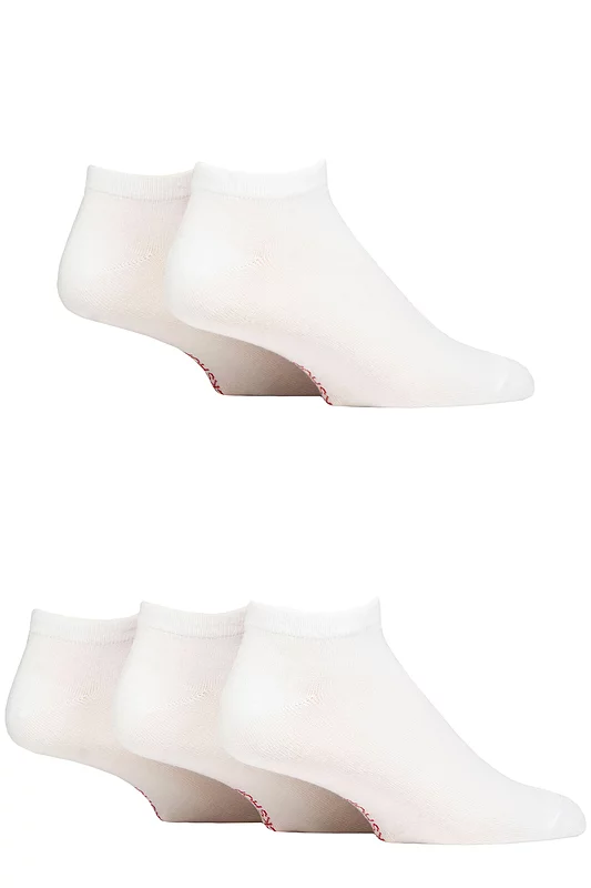 Mens 5 Pair SOCKSHOP Bamboo Striped and Plain Trainer Socks