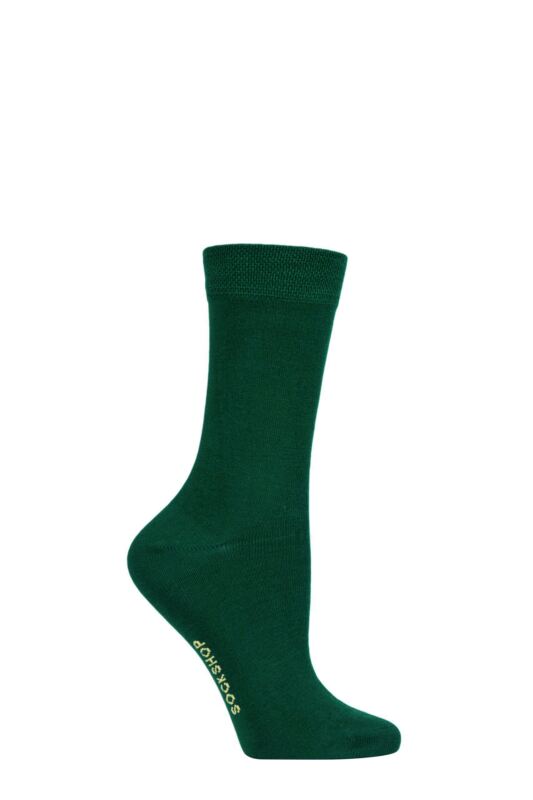 Women's 1 Pair SOCKSHOP Colour Burst Bamboo Socks with Smooth Toe Seams Message in a Bottle 4-8 Ladies