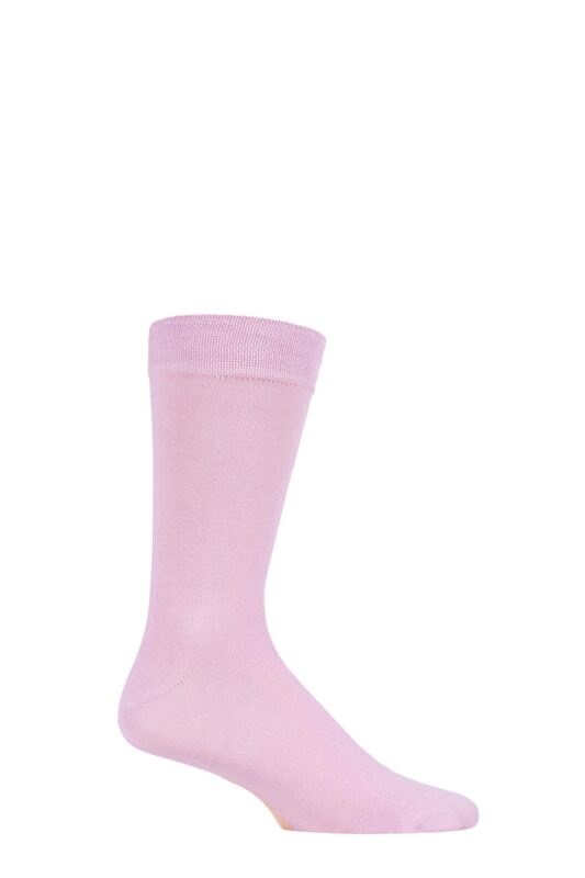 Mens 1 Pair SOCKSHOP Colour Burst Bamboo Socks with Smooth Toe Seams Pretty in Pink 12-14 Mens