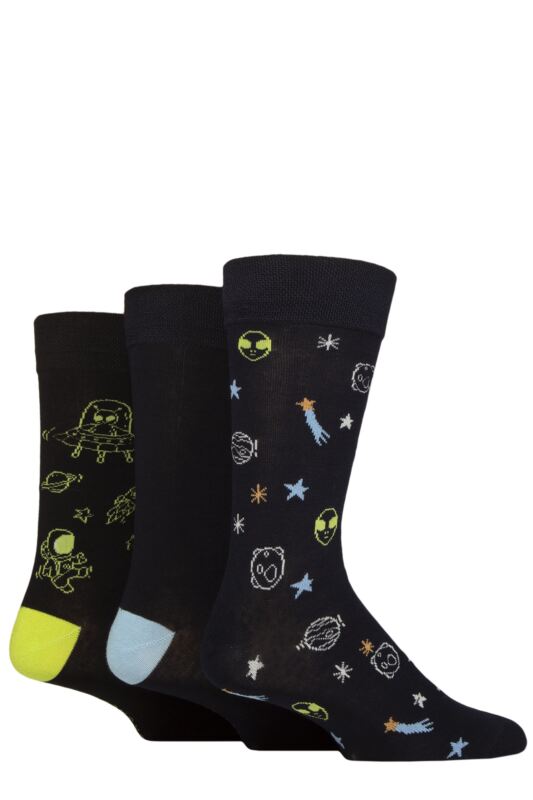 Mens 3 Pair SOCKSHOP Lazy Panda Novelty Bamboo Socks