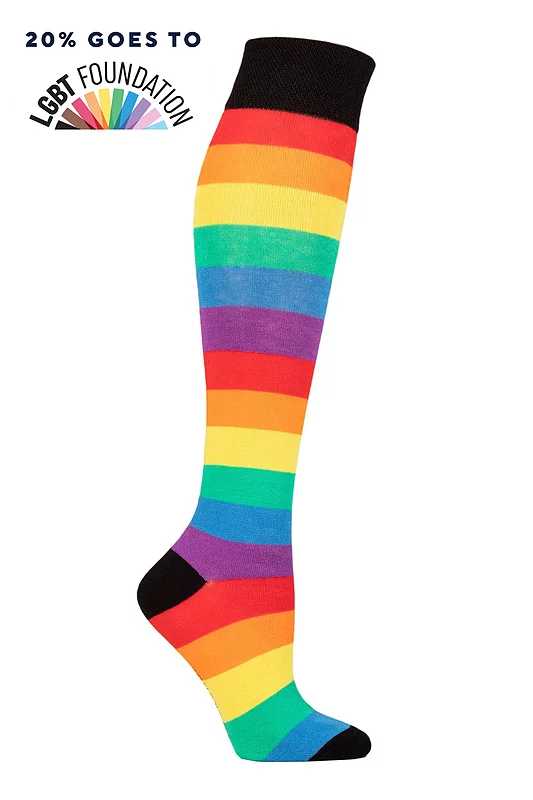 SOCKSHOP Bamboo 1 Pair Pride Socks Collection Pride Knee High 7-11 Unisex