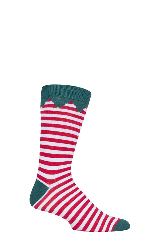Mens and Women's SOCKSHOP 1 Pair Lazy Panda Bamboo Fun & Novelty Socks Santa's Elf 12-14 Mens