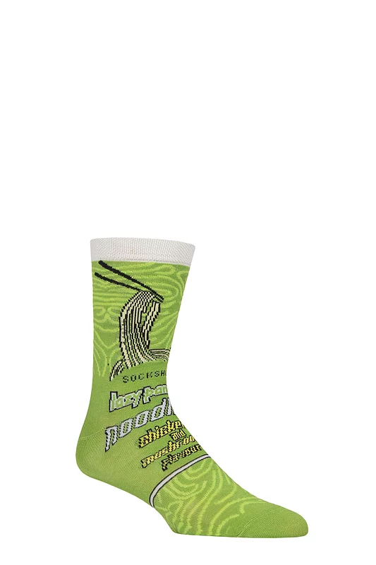 Mens and Women's SOCKSHOP 1 Pair Lazy Panda Bamboo Fun & Novelty Socks SOCKSHOP Noodles 7-11
