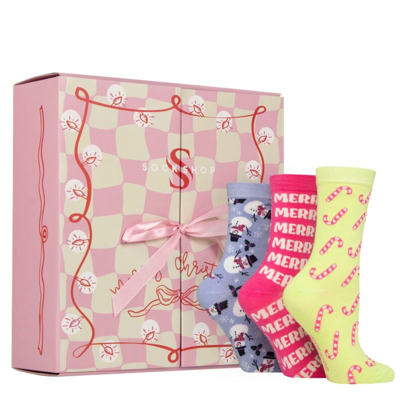 Mens Women's and Couples SOCKSHOP 25 Pair Bamboo Christmas Advent Calendar