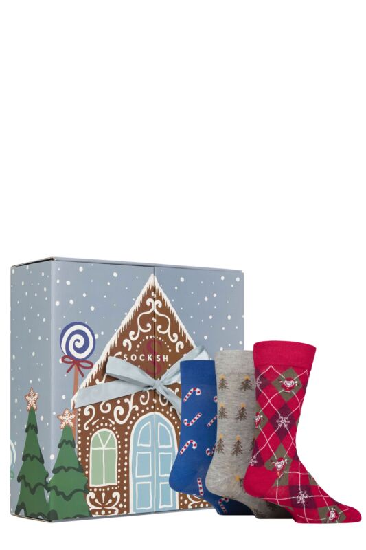 Mens and Women's SOCKSHOP 25 Pair Bamboo Christmas Advent Calendar