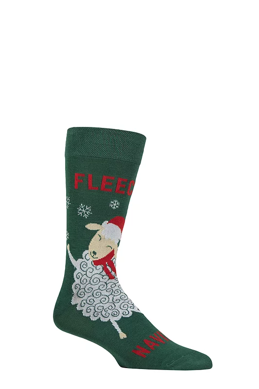 Mens and Women's SOCKSHOP 1 Pair Lazy Panda Bamboo Fun & Novelty Socks Fleece Navidad 4-8