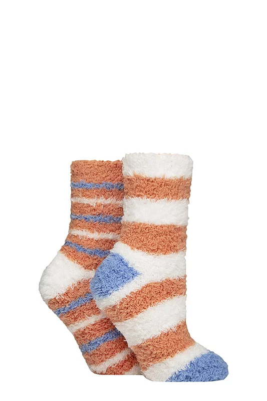 Women's 2 Pair SOCKSHOP Fluffy and Cosy Leisure Socks Crisp Winter 4-8