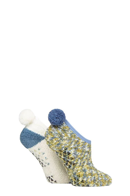 Women's 2 Pair SOCKSHOP Pom Pom Mary Jane Socks