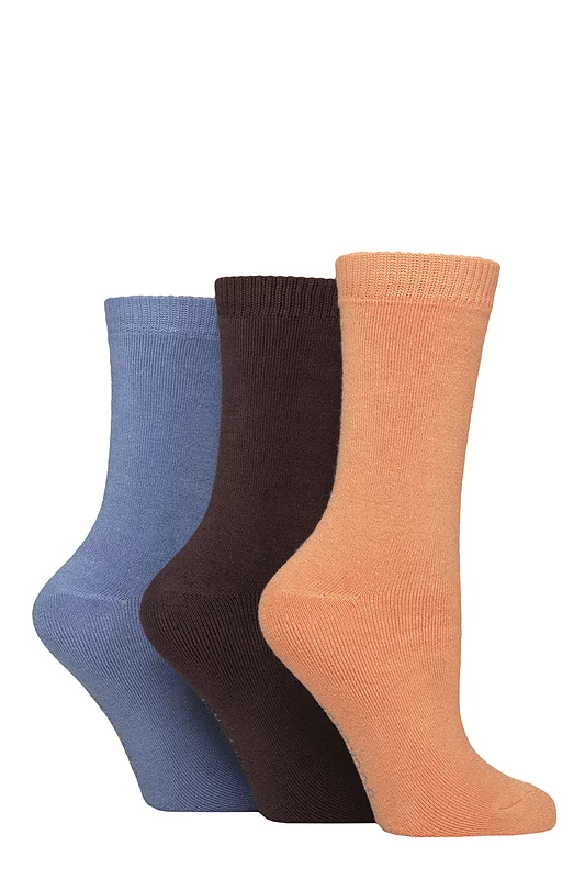 Women's 3 Pair SOCKSHOP Cushioned Bamboo Boot Socks Crisp Winter 4-8
